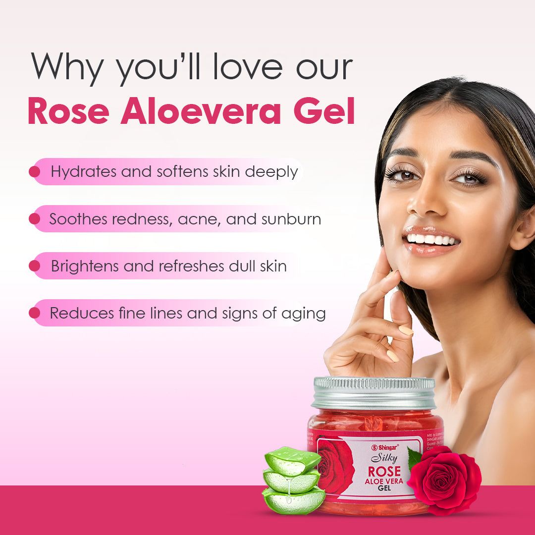 Shingar Silky Rose Aloe Vera Gel - 100g Shingar Silky