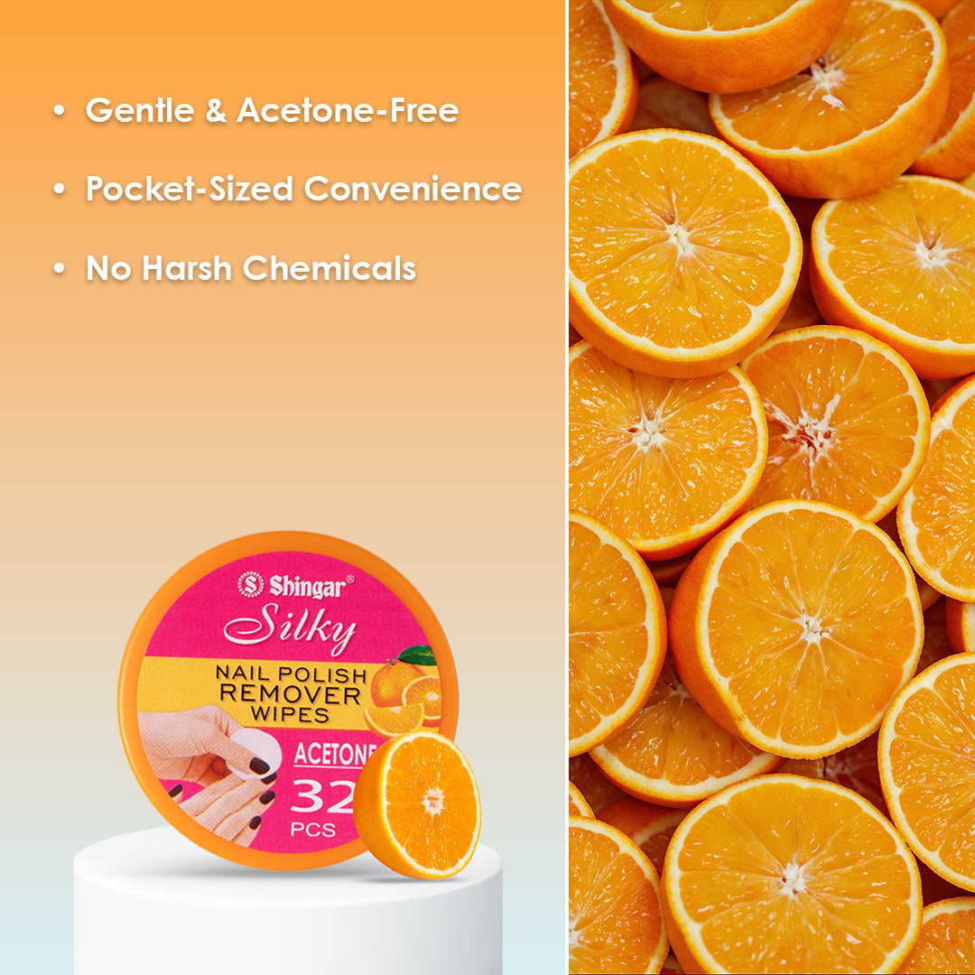 Shingar Silky Nail Polish Remover Wipes - 32 Wet wipes Shingar Silky