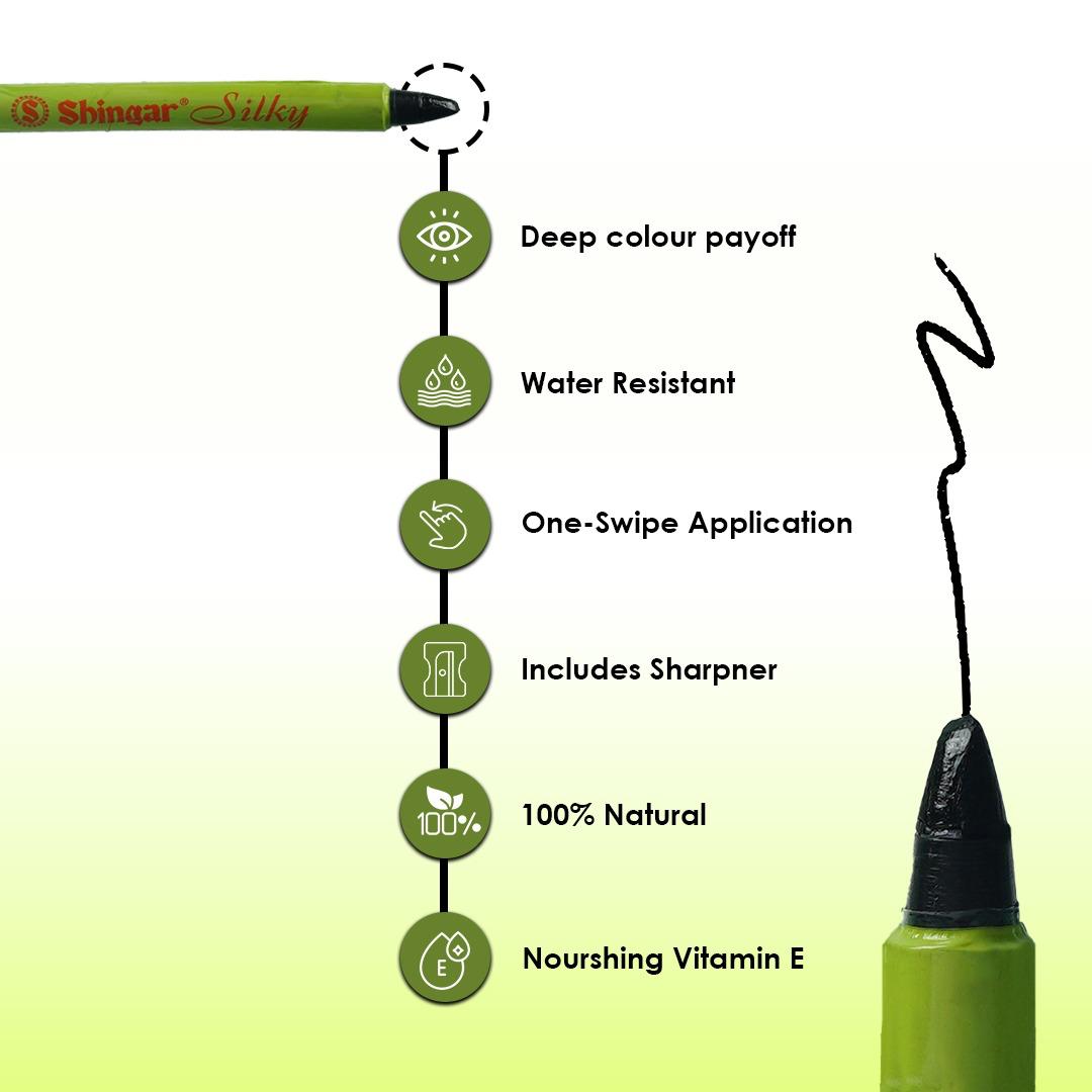 Shingar Silky Herbal Kajal Pencil - 2g Shingar Silky