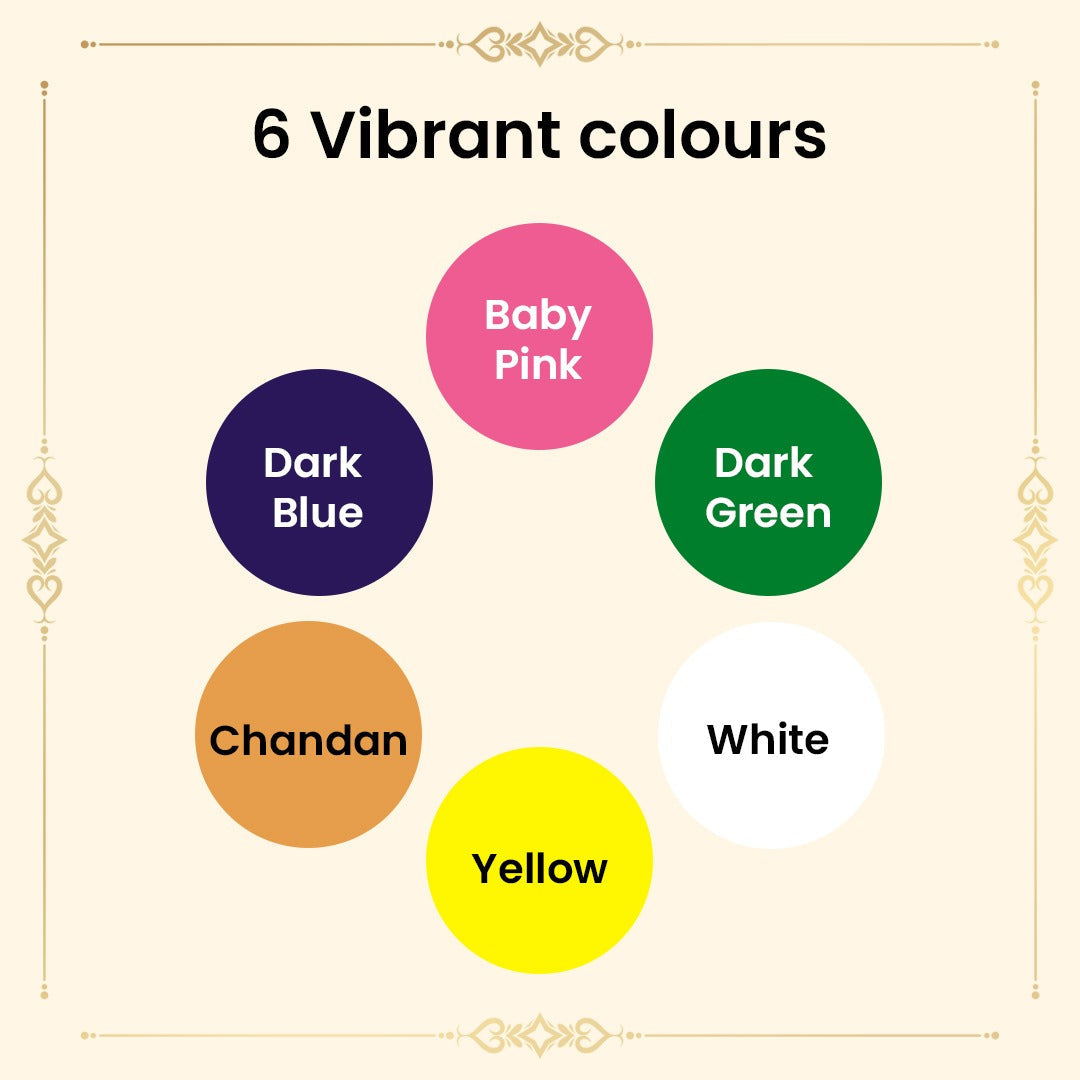 Shingar Saubhagya Premium Liquid Kumkum - Multicolor Pack of 6 Shingar Silky