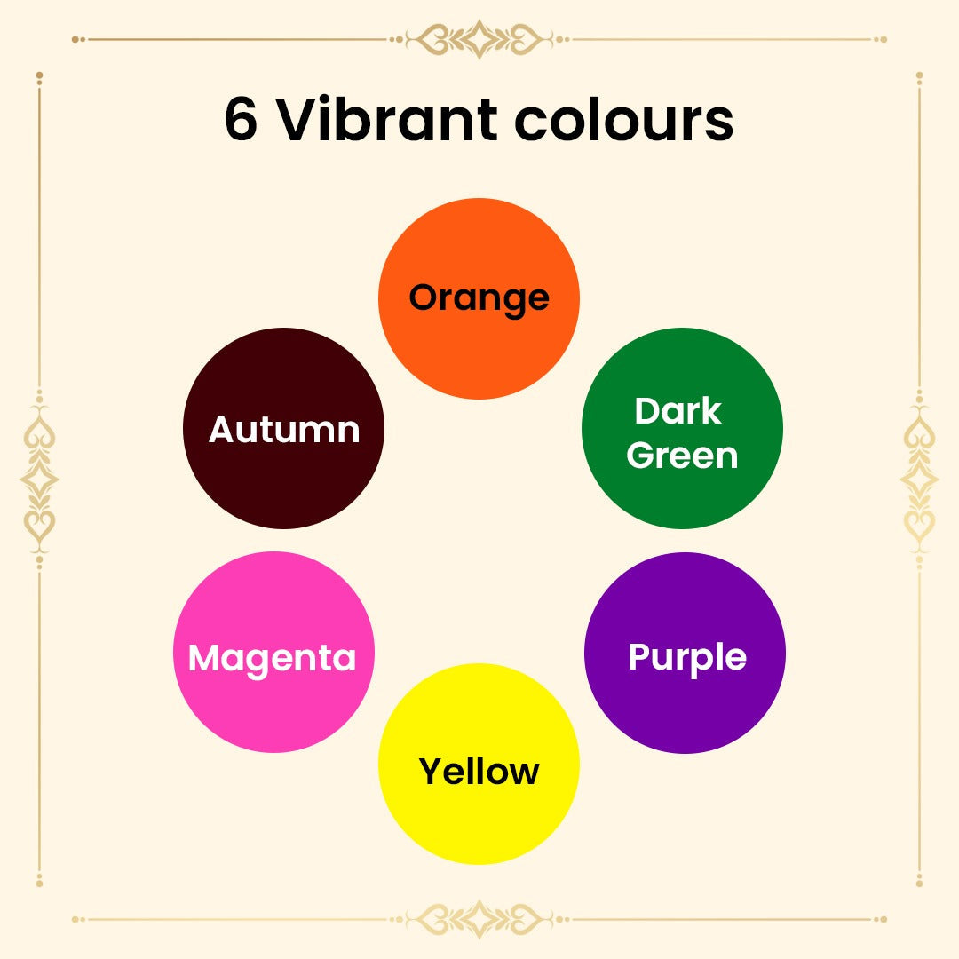 Shingar Saubhagya Premium Liquid Kumkum - Multicolor Pack of 6 Shingar Silky