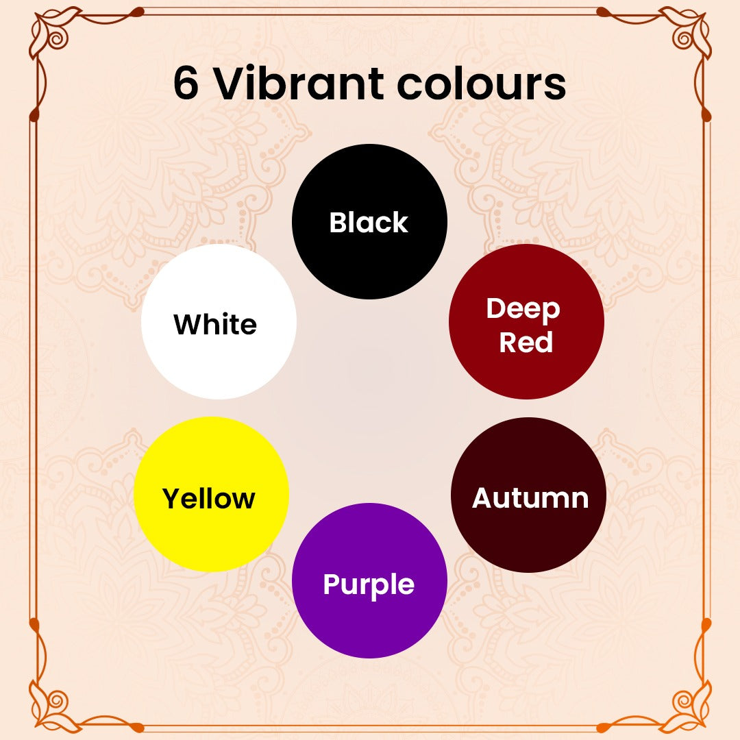 Shingar Saubhagya Premium Liquid Kumkum - Multicolor Pack of 6 Shingar Silky