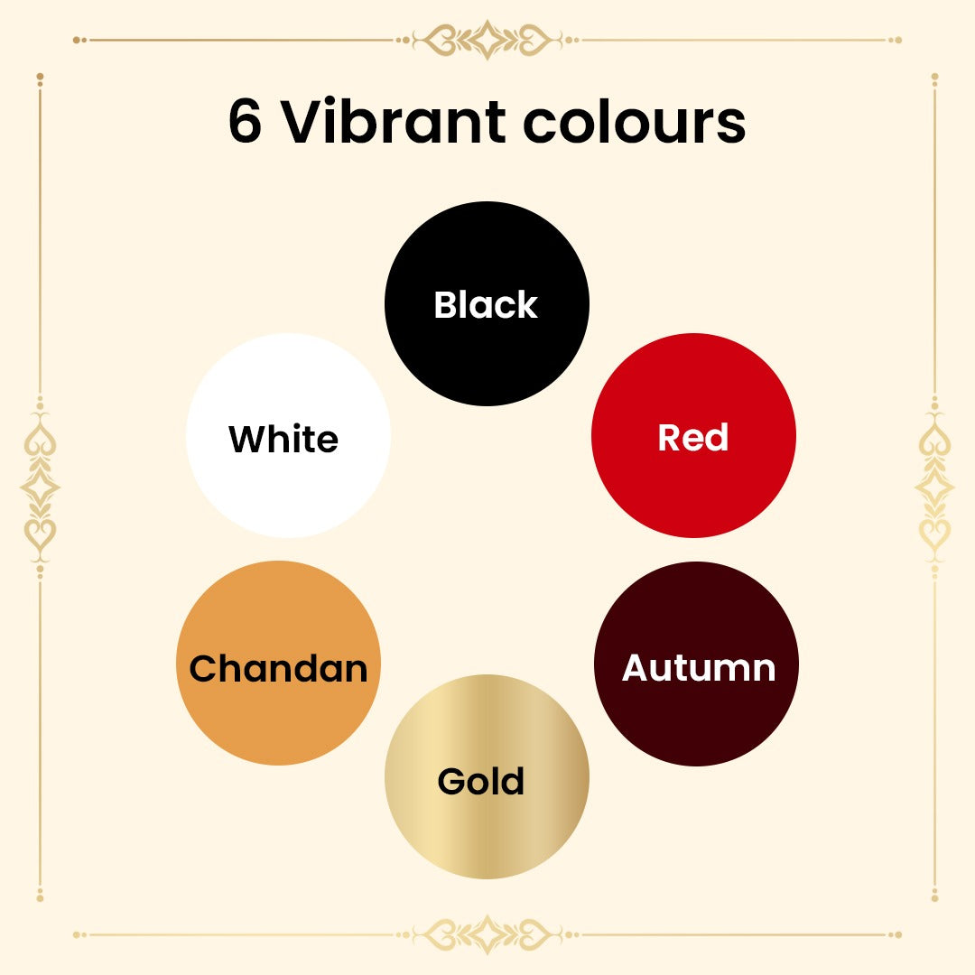 Shingar Saubhagya Premium Liquid Kumkum - Multicolor Pack of 6 Shingar Silky