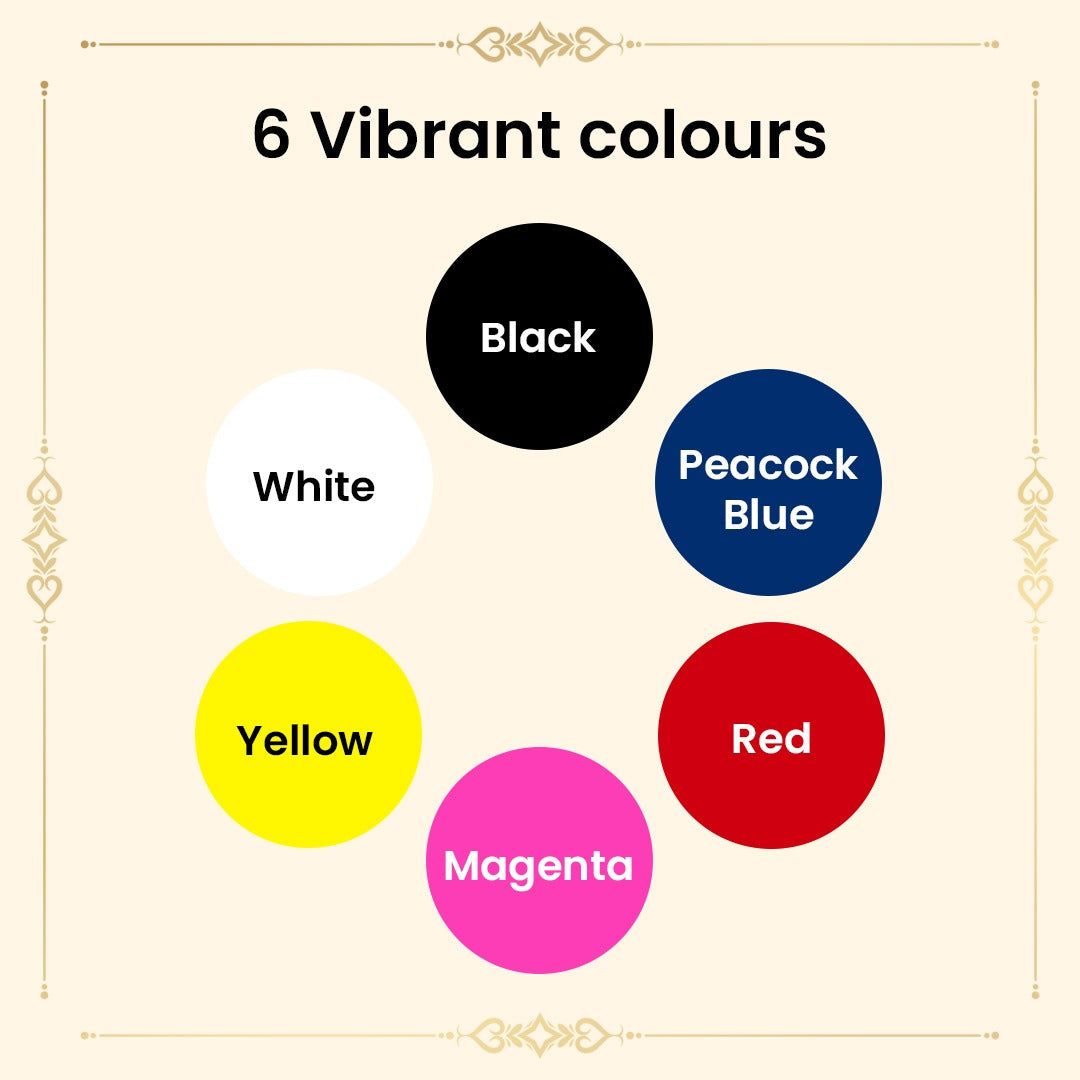 Shingar Saubhagya Premium Liquid Kumkum - Multicolor Pack of 6 Shingar Silky
